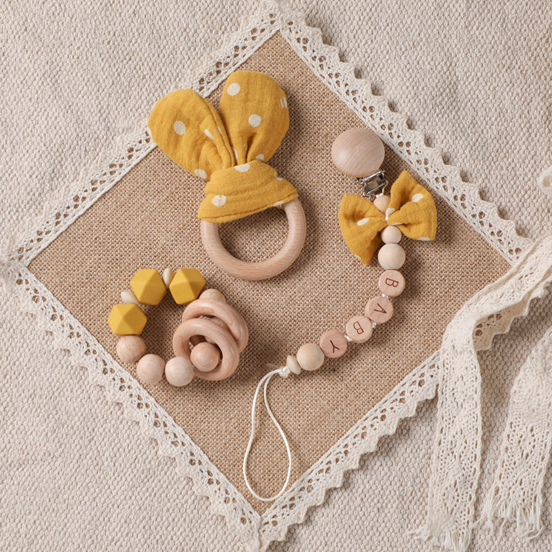 1pc Baby Rattle Wooden Ring Be - Baby Products Pictures recension och pris