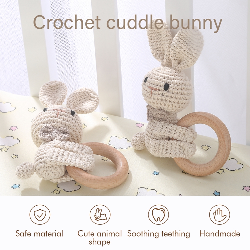 1PC Crochet Animal Rabbit Ratt - Baby Products Pictures recension och pris