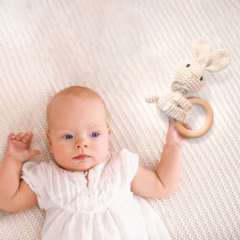 1PC Crochet Animal Rabbit Ratt - Baby Products Pictures recension och pris