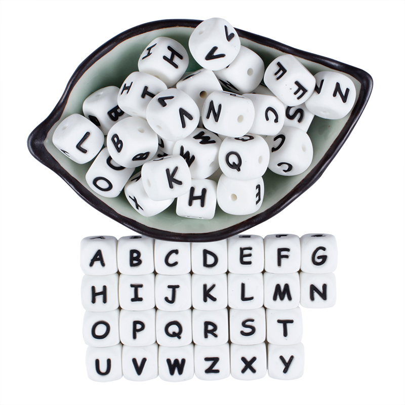 12mm 50Pcs Silicone Letters Be - Baby Products Name recension och pris