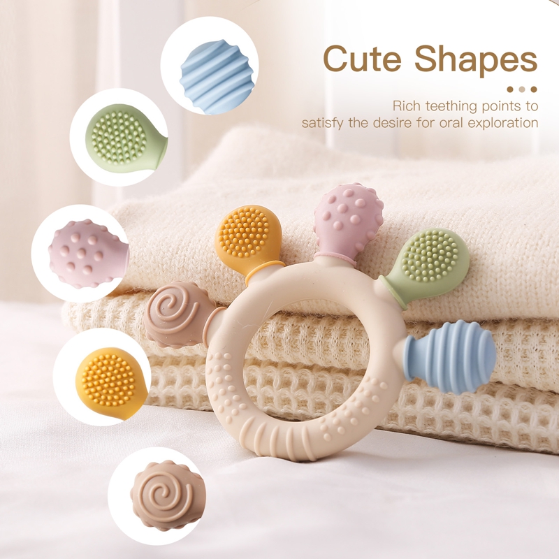 1pc Silicone Teether Baby 0 12 - Baby Products Name recension och pris