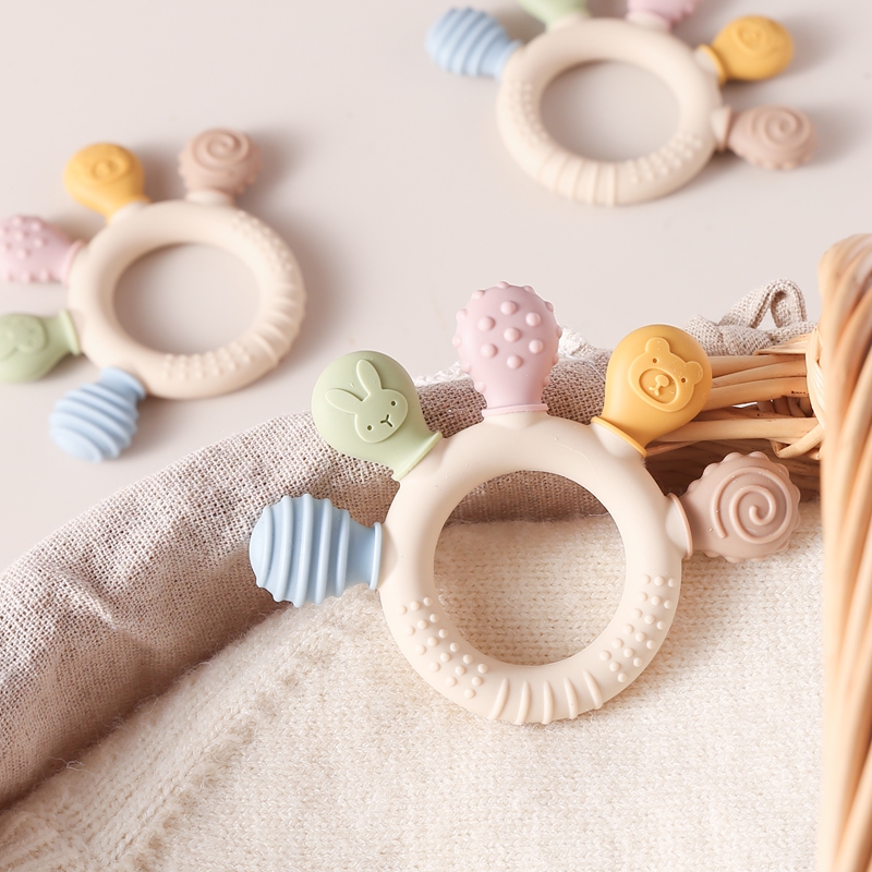 1pc Silicone Teether Baby 0 12 - Baby Products Name recension och pris