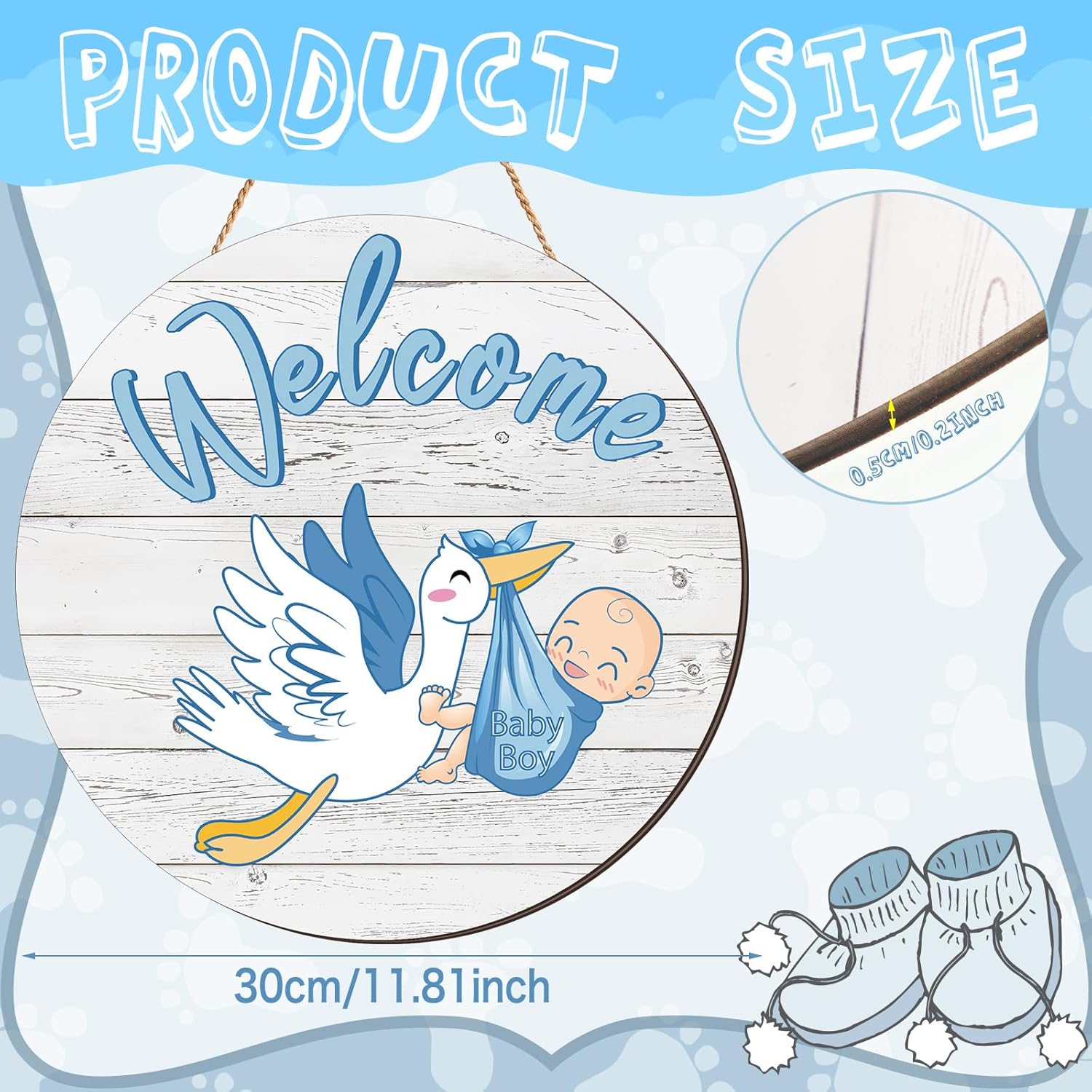 Baby Boy Door Sign Gender Reve - Baby Products Name recension och pris