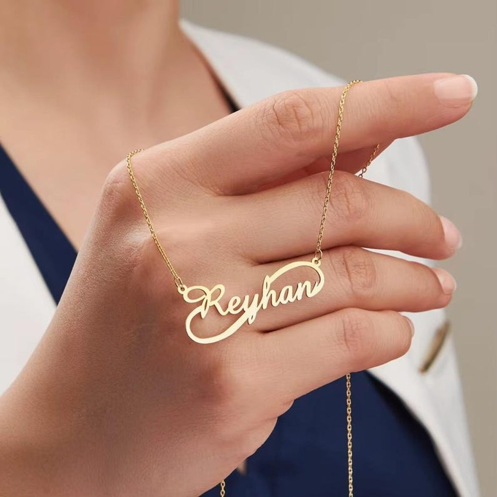 Custom Infinity Name Necklace  - Baby Products Name recension och pris