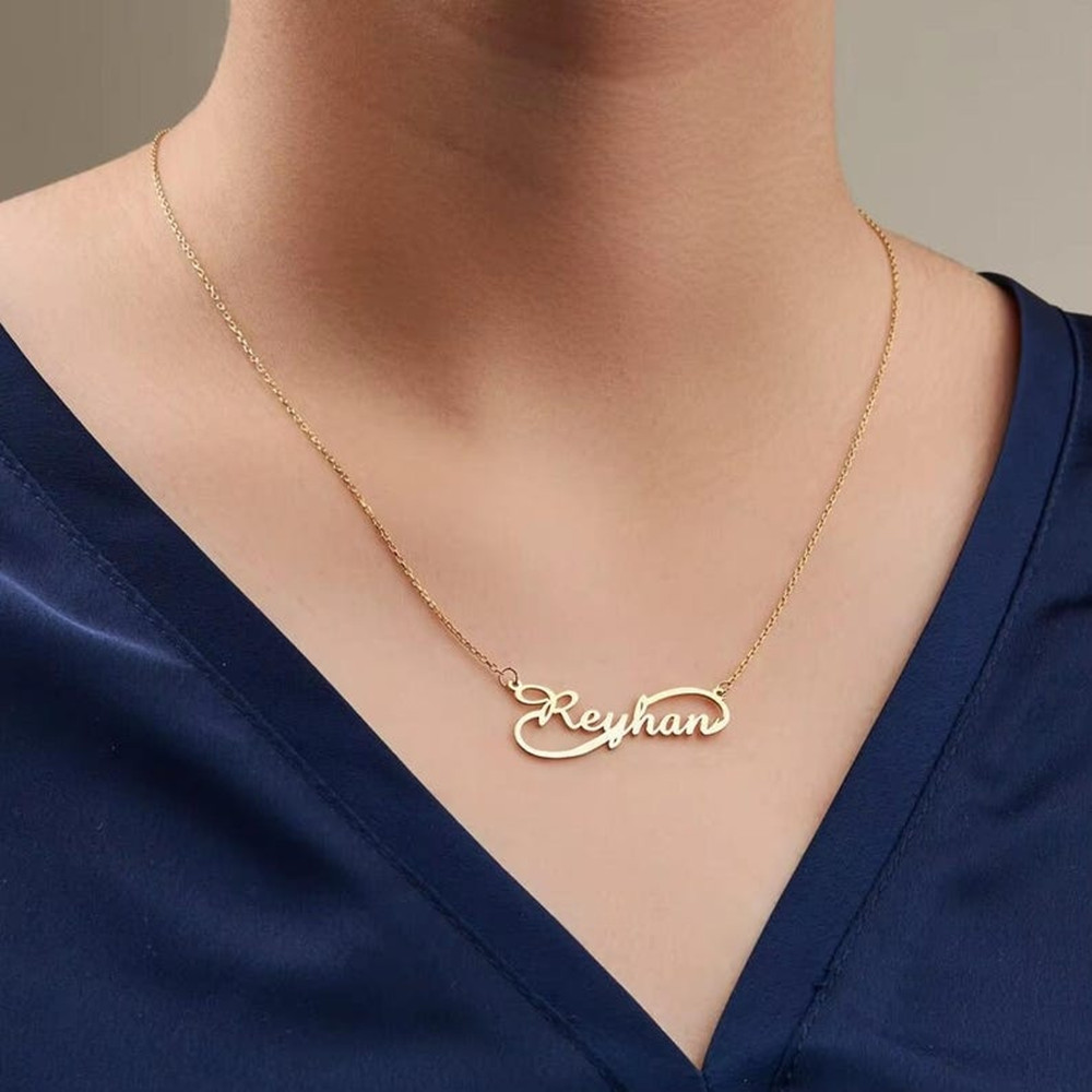Custom Infinity Name Necklace  - Baby Products Name recension och pris